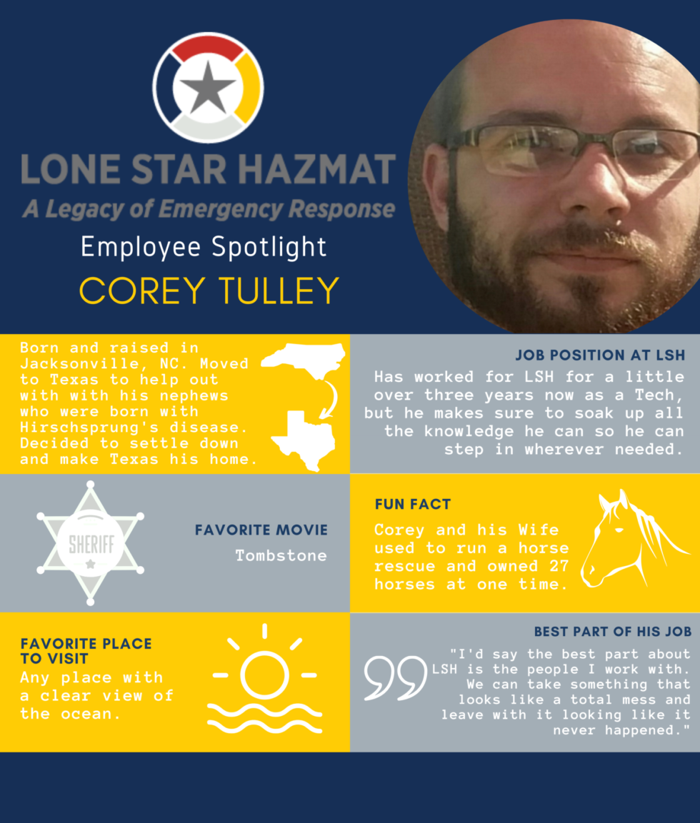 Employee Spotlight Corey Tulley Lone Star Hazmat
